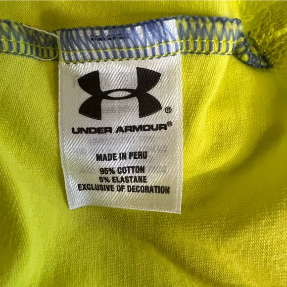 NWOT Under Armour Neon Green Semi-Fitted Heat Gear Round Neck Top Size Large - Picture 4 of 7
